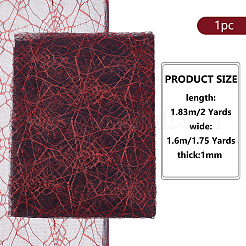 Polyester-Mesh-Spitzenstoff mit Halloween-Spinnenmuster&nbsp;SENE-WH0003-04B