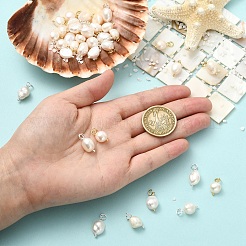 Breloques en perles d'eau douce de culture naturelle&nbsp;FIND-YW0004-29