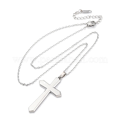 Kreuz 304 Edelstahl Anhänger Halsketten&nbsp;NJEW-H059-09P