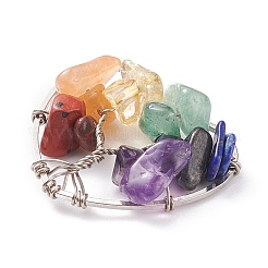 Chakra natürliche Edelstein-Chip-Anhänger&nbsp;PALLOY-JF01493-02