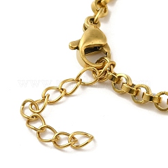 Ionenplattierung (IP) 304 Edelstahl-Kabelkettenarmbänder&nbsp;BJEW-C079-02G