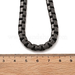 304 Edelstahl-Boxkettenhalsketten für Damen und Herren&nbsp;NJEW-A033-05AS