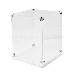 (Defekter Räumungsverkauf: leichte Beschädigung) transparente Acryl-Minifiguren-Vitrinen mit weißem Sockel&nbsp;ODIS-XCP0001-32