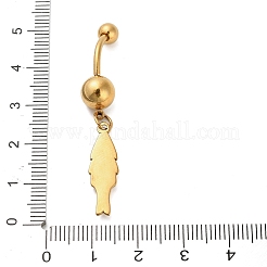 304 Edelstahl Kristall Strass geschnitzt Barbell baumeln Bauch Ringe&nbsp;LS-STAS-C147-18B-G