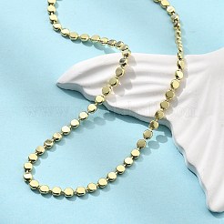 Halsketten mit flachen Kugelketten aus Messing für Damen&nbsp;NJEW-U035-01G