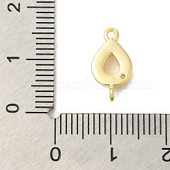 Charms connettore in ottone chiaro con zirconi cubici con placcatura a cremagliera&nbsp;KK-S396-06D