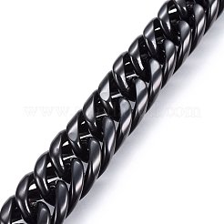 Bracciali con catene a maglie in acciaio inox 304&nbsp;BJEW-E346-27B-B