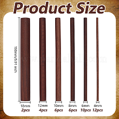 40 Stück 6 Stile Holz-Bastelstäbe&nbsp;WOOD-OC0004-25