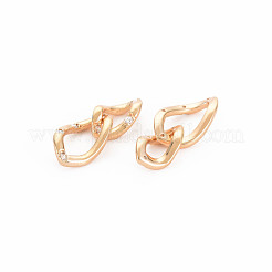 Breloques de connecteur en laiton micro pavé de zircone cubique&nbsp;KK-S364-258