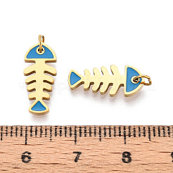 304 Edelstahl-Emaille-Anhänger&nbsp;STAS-N115-02B-G
