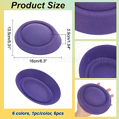 6 base per mini cappello fascinator in velluto a 6 colori&nbsp;AJEW-NB0005-97