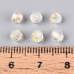Perles de verre peintes par pulvérisation transparent&nbsp;X1-EGLA-N018-4mm-10