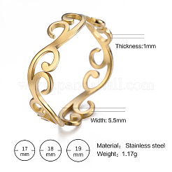 Anillos de dedo de acero inoxidable 304 de rama&nbsp;FS-WG833A8-08