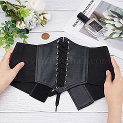 Ceintures corset élastiques larges en cuir pu&nbsp;AJEW-WH0263-46C