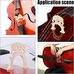 Ponts de violoncelle en bois d'érable&nbsp;AJEW-WH0248-123