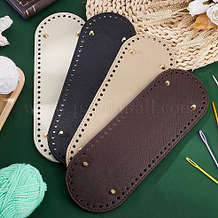 4 stücke 4 farben oval pu leder stricken häkeln taschen nagel boden shaper pad&nbsp;DIY-PH0021-35A