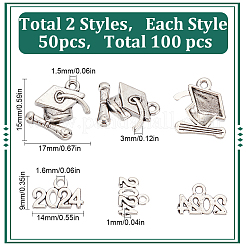 100 stücke 2 stile tibetanische legierung charme&nbsp;TIBE-SC0001-88