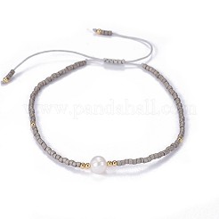 Nylon regolabile bracciali intrecciati cavo di perline&nbsp;X-BJEW-P256-B01