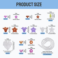 360pcs 9 styles de perles acryliques transparentes&nbsp;MACR-TA0002-73