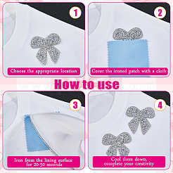 20 Stück Bowknot-Glas-Strass&nbsp;DIY-FH0008-55