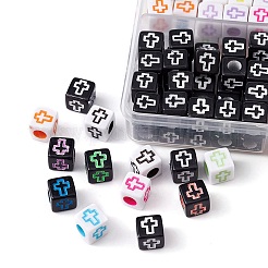 160pcs 4 Arten Handwerksstil Acrylperlen&nbsp;MACR-YW0002-73