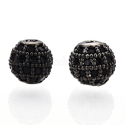 Perles de zircone cubique de placage de rack en laiton&nbsp;ZIRC-S001-6mm-B04