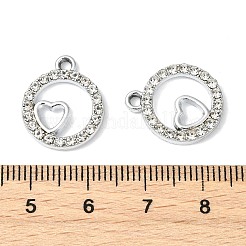 Legierung Kristall Strass Anhänger&nbsp;ALRI-T012-01B-P