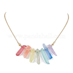 Colliers avec pendentif en forme de balle en cristal de quartz naturel&nbsp;NJEW-JN04622