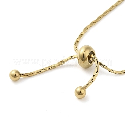Ionenplattierung (IP) 304 Edelstahl Boston Link Ketten Slider Armbänder&nbsp;BJEW-K245-01G