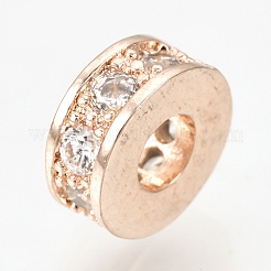 Perline zirconi micro pave  in ottone&nbsp;ZIRC-Q013-137RG
