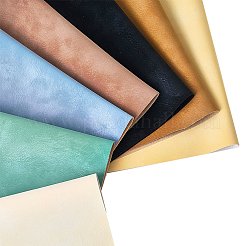 7 pièce de tissu imitation cuir PVC givré 7 couleurs&nbsp;DIY-CL0002-20B