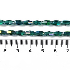 FilI di perline in vetro placcato&nbsp;GLAA-Q101-03B-AB02