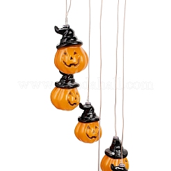 Carillon éolien citrouille jack-o'-lanterne à énergie solaire&nbsp;HJEW-I009-05