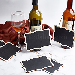 Tableaux d'affichage rectangulaires en bois&nbsp;AJEW-WH0348-272B