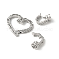 Messing Micro Pave klare Zirkonia Falte über Verschlüsse&nbsp;KK-M320-12P