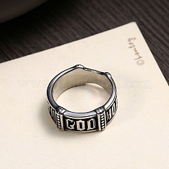 Anillo de dedo de acero inoxidable 11 para hombre&nbsp;RJEW-BB29839-11