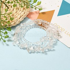 Braccialetti avvolgenti elasticizzati a tre passanti&nbsp;BJEW-JB05530-01
