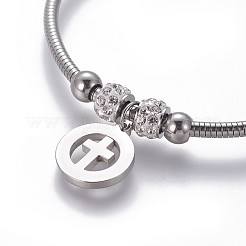 304 Edelstahl-Charm-Armreifen&nbsp;BJEW-P258-08P