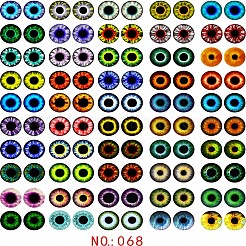 Cabochon in vetro trasparente stampato&nbsp;GL-CBAA22A-09