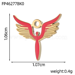 304 Edelstahl-Emaille-Anhänger&nbsp;STAS-OY013-80G