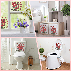 Selbstklebende dekorative Aufkleber aus PVC mit Rosen&nbsp;DIY-WH20031-045
