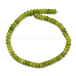 Teñidos naturales blancas abalorios de jade hebras&nbsp;G-G107-A40-01