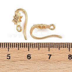 Ganchos para pendientes de estrella con circonita cúbica transparente y micropavé de latón&nbsp;X-KK-A274-06G