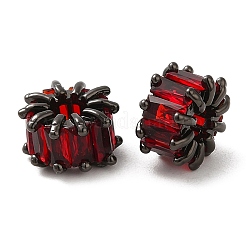 Perlas de circonita cúbica micropavé de latón negro con baño de rack&nbsp;KK-Q795-02C-B