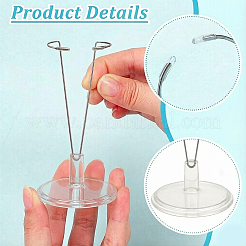 Mini expositor de muñecas de plástico y metal.&nbsp;AJEW-WH0696-631B