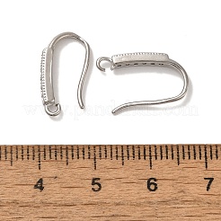 Ganci per orecchini in ottone placcato con micro pavé di zirconi cubici trasparenti&nbsp;KK-A231-07P