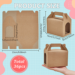 Faltbare Mini-Kuchenschachteln aus Papier&nbsp;CON-WH0089-169