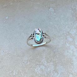 Fingerringe aus Messing und Paua-Muschel&nbsp;FS-WG3AD81-01