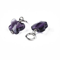 Breloques en verre transparent à facettes&nbsp;GLAA-T024-06A
