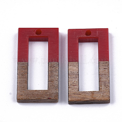 Colgantes de resina y madera de nogal&nbsp;RESI-S358-10I